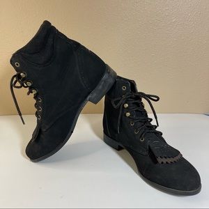 Ariat Josie Black Leather Lace Up  Ankle Boots 12201  Women’s Size 7